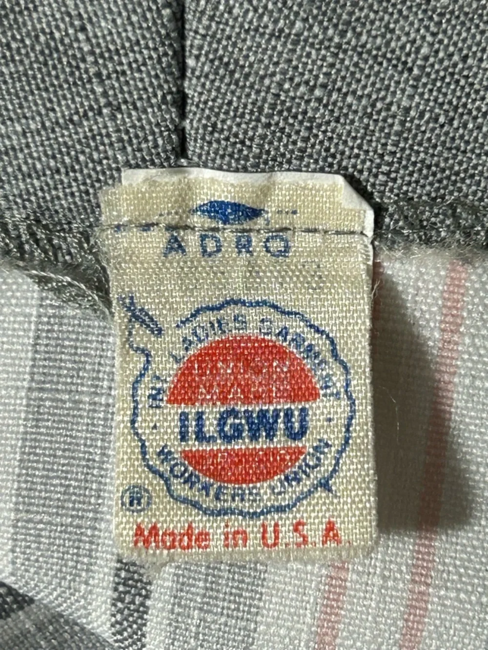 Vintage 80s ILGWU Striped Double Breasted Blazer Made in USA Power Suit Jacket1X